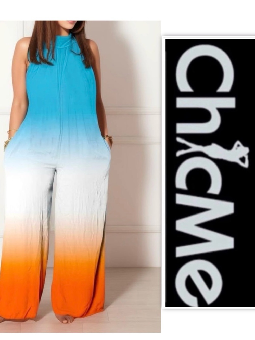 ChicMe Ombre Wide Leg Jumpsuit